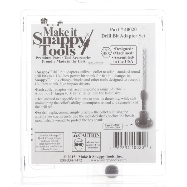 Buy Snappy Tools 40020 7Piece Drill Bit Adapter Set, Use on Metal