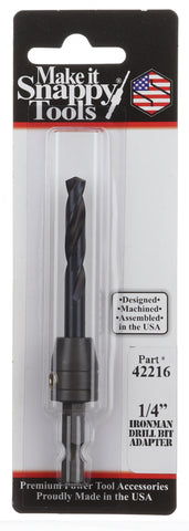 Snappy Tools Ironman Quick Change Drill Bit Adapter for Metalworking, Fabrication and Installation