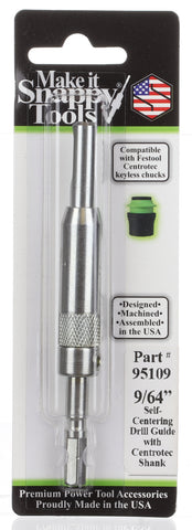 Snappy Tools 9/64 Inch Self-Centering Hinge Bit, Compatible with Festool Centrotec Chucks #95109