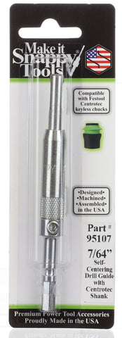 Snappy Tools 7/64 Inch Self-Centering Hinge Bit, Compatible with Festool Centrotec Chucks #95107