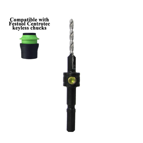 Snappy Tools 1/8 Inch x 1/4 Inch Trim-Screw Countersink, Compatible with Festool Centrotec Chucks #93258