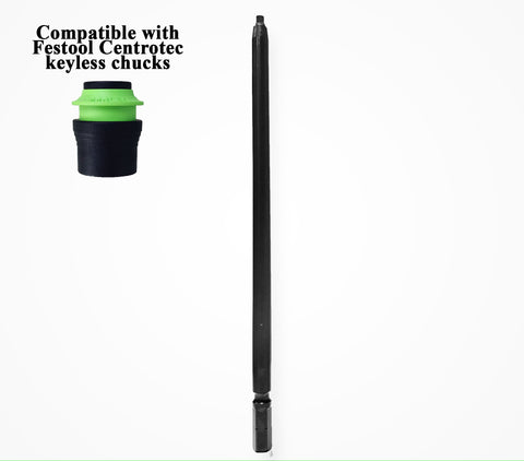 Snappy Tools #2 x 6 Inch Square Driver Bit with Hardened Tip, Compatible with Festool Centrotec Chucks #95612