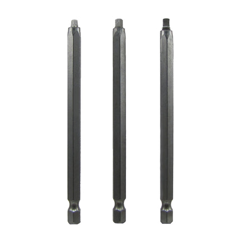 Snappy Tools #1, #2, #3 x 4 Inch Square Driver Bits (1 Each) #54123