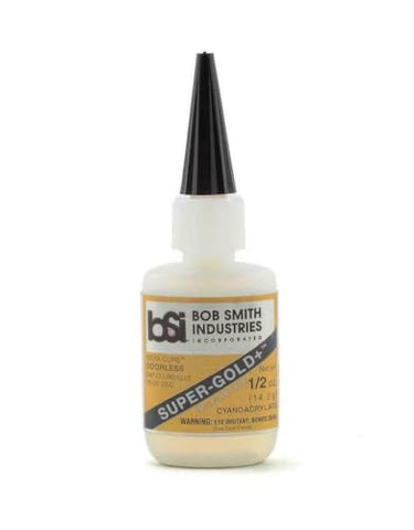 Bob Smith Ind. Super Gold BSI-126 Clear Gap Filling Medium Odorless Foam Safe Super Glue 1/2 oz.