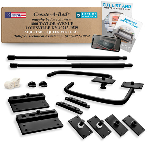 Create-A-Bed Adjustable Murphy Bed Hardware Kit