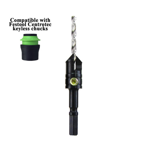 Snappy Tools 9/64 Inch x 1/2 Inch Countersink, Compatible with Festool Centrotec Chucks #93009