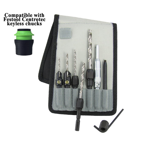Snappy Tools Handy Man's Set in Belt Clip Pouch, Compatible with Festool Centrotec Chucks #92352