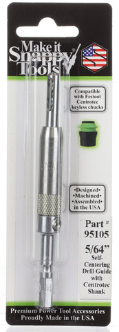 Snappy Tools 5/64 Inch Self-Centering Hinge Bit, Compatible with Festool Centrotec Chucks #95105