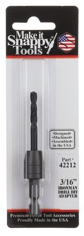 Snappy Tools Ironman Quick Change Drill Bit Adapter for Metalworking, Fabrication and Installation