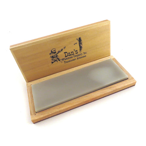 Genuine Arkansas Translucent (Extra Fine) Knife Sharpening Bench Stone Whetstone 6" x 2" x 1/2" in Wood Box TAB-62-C