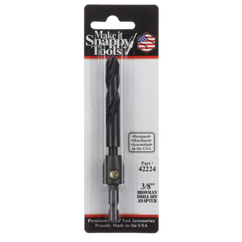 Snappy Tools Ironman Quick Change Drill Bit Adapter for Metalworking, Fabrication and Installation