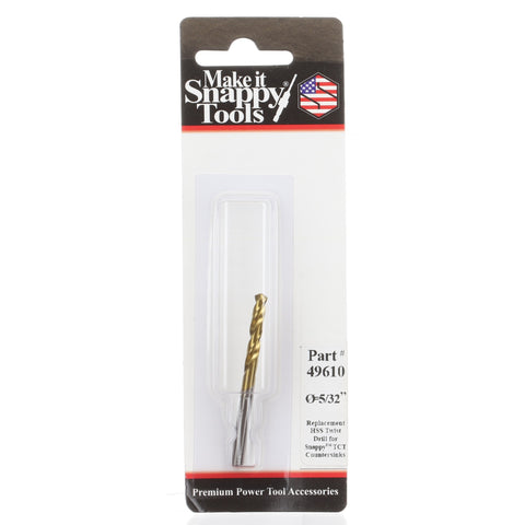 Snappy Tools Replacement Tin Coated HSS Twist Drill for 5/32 Inch TCT Countersink #49610