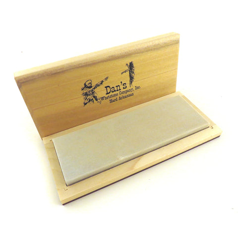 Genuine Arkansas Hard (Fine) Knife Sharpening Bench Stone Whetstone 6" x 2" x 1/2" in Wood Box FAB-62-C