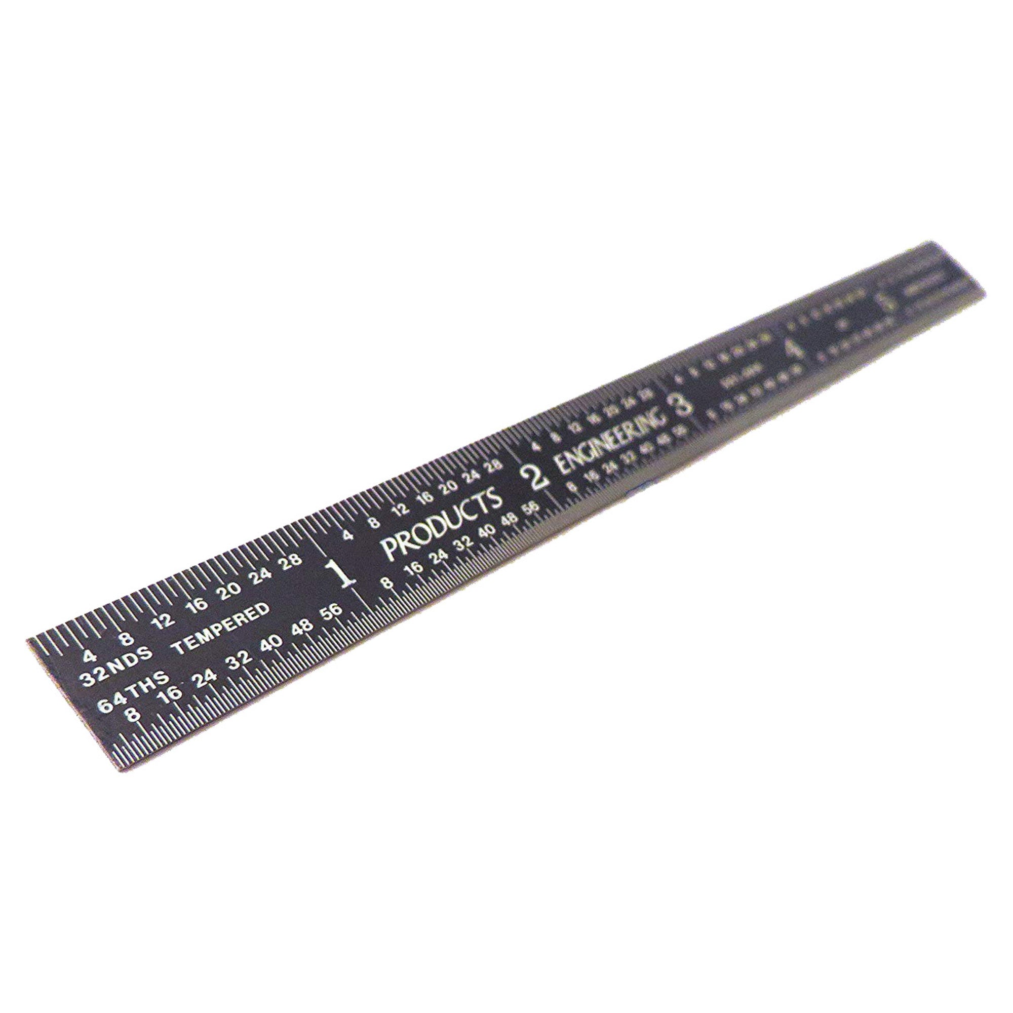 Buy PEC Tools 6 5R flexible black chrome, High Contrast machinist ruler  with markings 1/10, 1/100, 1/32 and 1/64 at Prime Tools for only $ 17.64