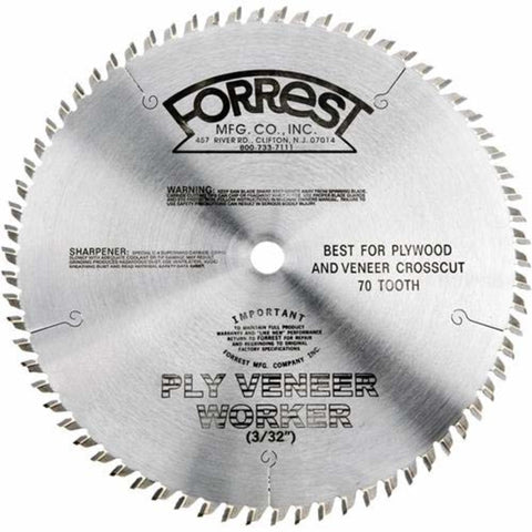 Forrest Ply Veneer Worker Saw Blade for Cutting Plywood and Plywood Veneers