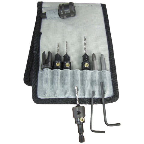 Snappy Tools Deluxe Countersink Set in Belt Clip Pouch #48010