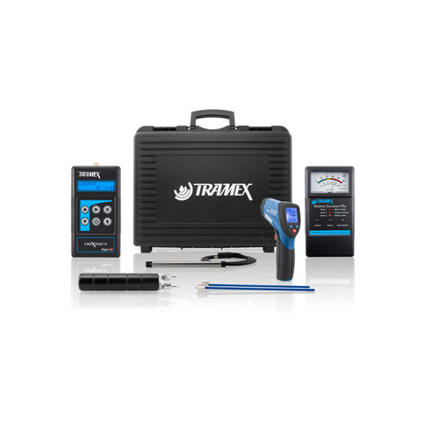 Tramex WDIK5.1 Water Damage Restoration Inspection Kit, MEP, CMEX II, Hygro-I Probe, 8 Hole Liners, 7" Insulated Pins, IRTX Infrared Thermometer