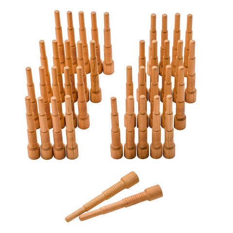 Miller Dowels 1X Dowel Pins 2 3/4" Long 3/8" Diameter Cap Cherry (Bag 40)