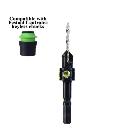Snappy Tools 7/64 Inch x 3/8 Inch Countersink, Fits Festool Centrotec Chucks #93007