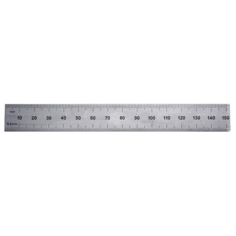 PEC Tools 262-006 6" Inch/MM USA Rigid Steel Rule, reads 32nds, 64ths, 1mm, 1/2mm.